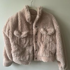 Local Boutique Fluffy Cropped Teddy Bear Coat